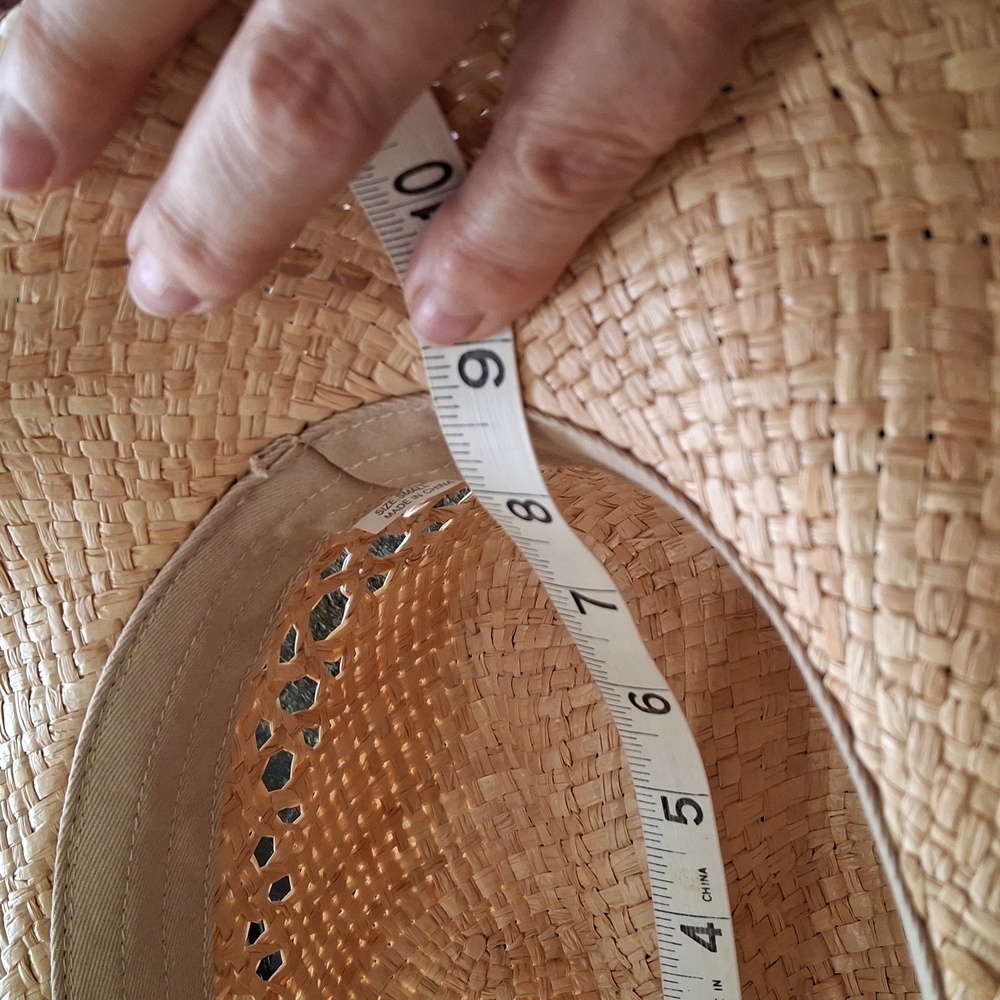 Straw Cowboy Hat with Faux Turquoise Beads - Picture 8 of 8